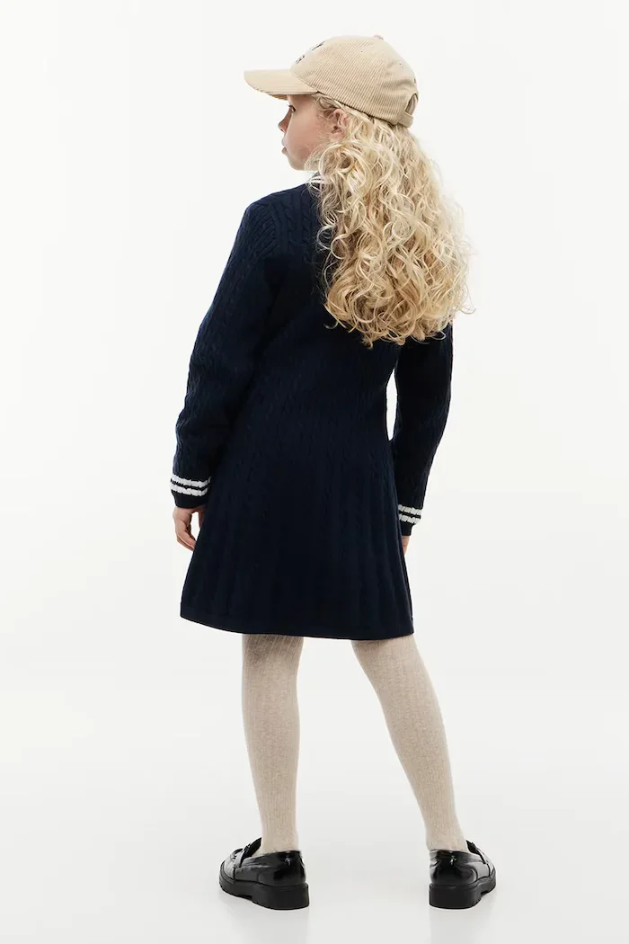 Tommy Hilfiger рокля от памук x Peanuts тъмносиня KG0KG09610