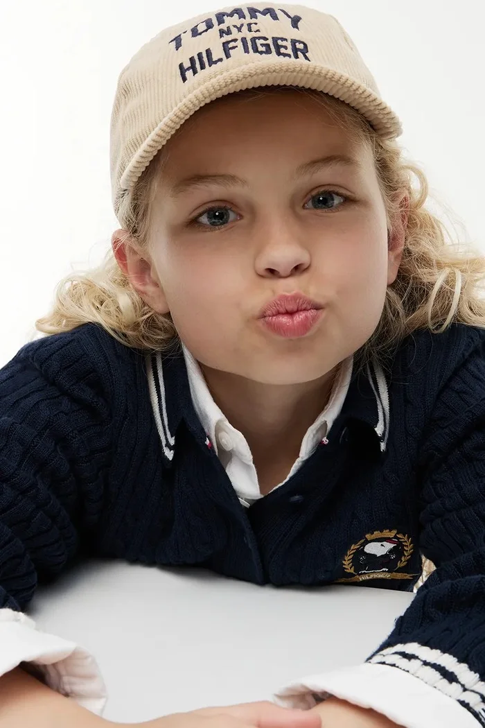 Tommy Hilfiger рокля от памук x Peanuts тъмносиня KG0KG09610