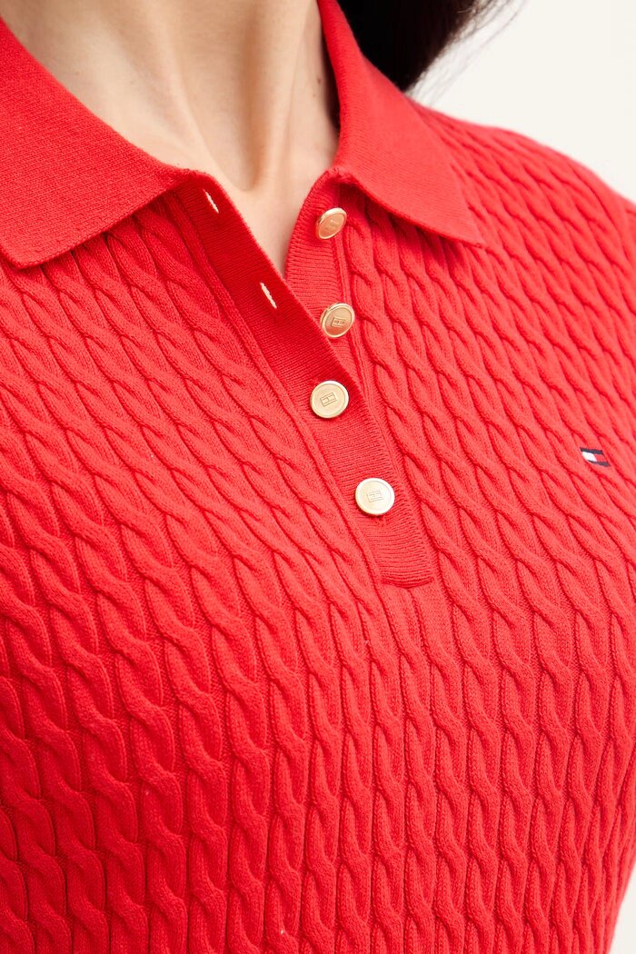 Tommy Hilfiger рокля тип пуловер червена WW0WW48684
