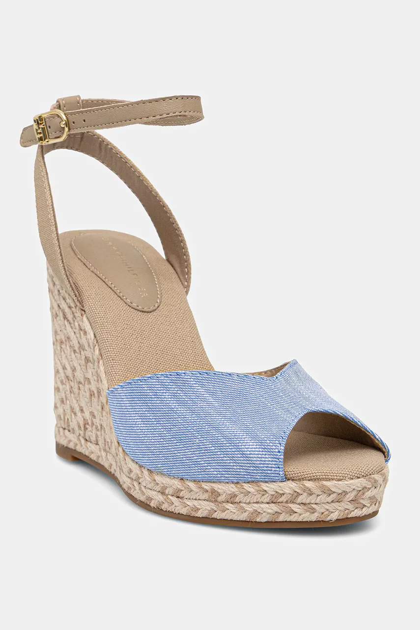Tommy Hilfiger Сандали CHAMBRAY HIGH WEDGE ESPADRILLE