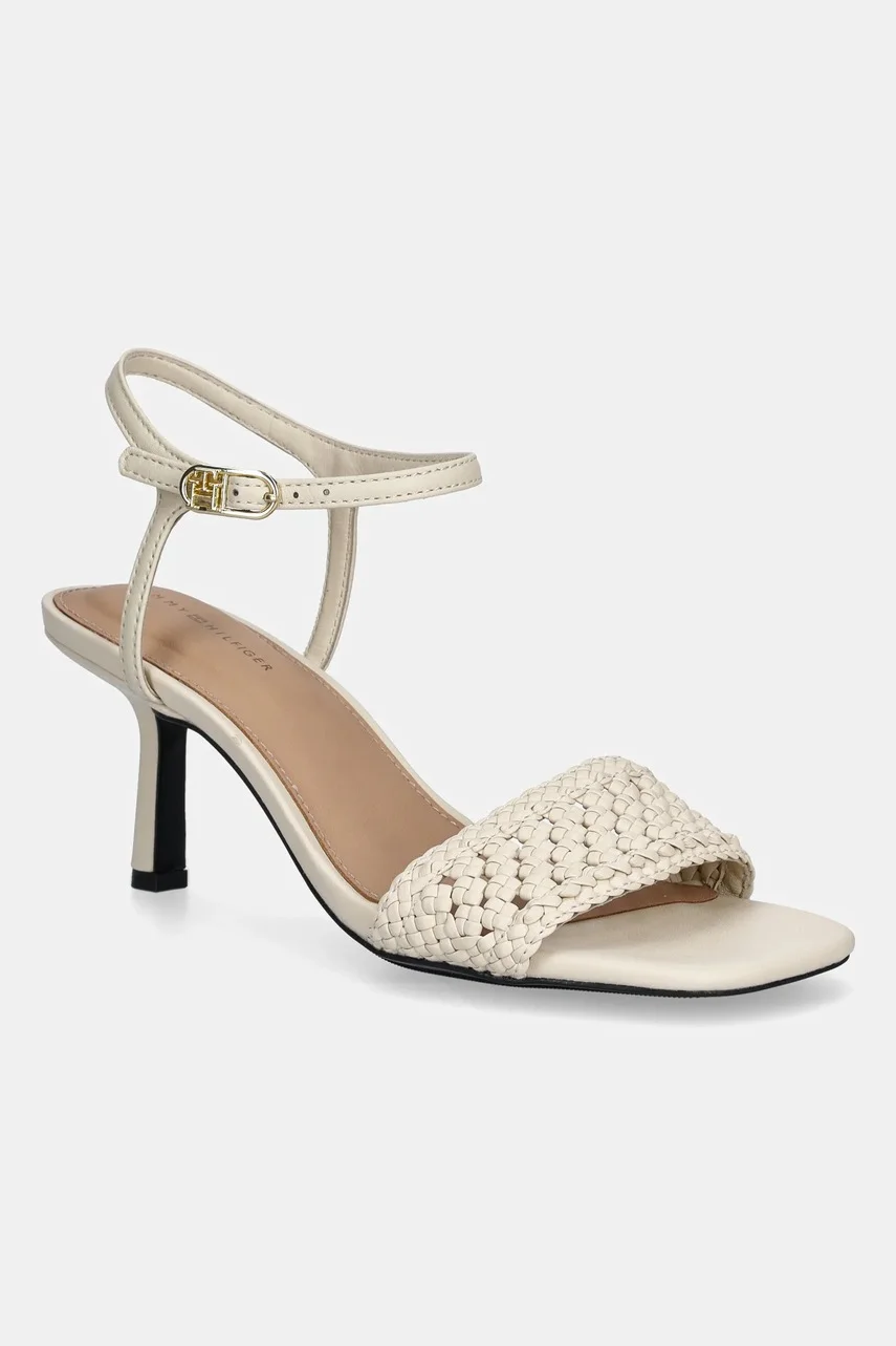 Tommy Hilfiger Сандали CROCHET LTHR KITTEN SANDAL