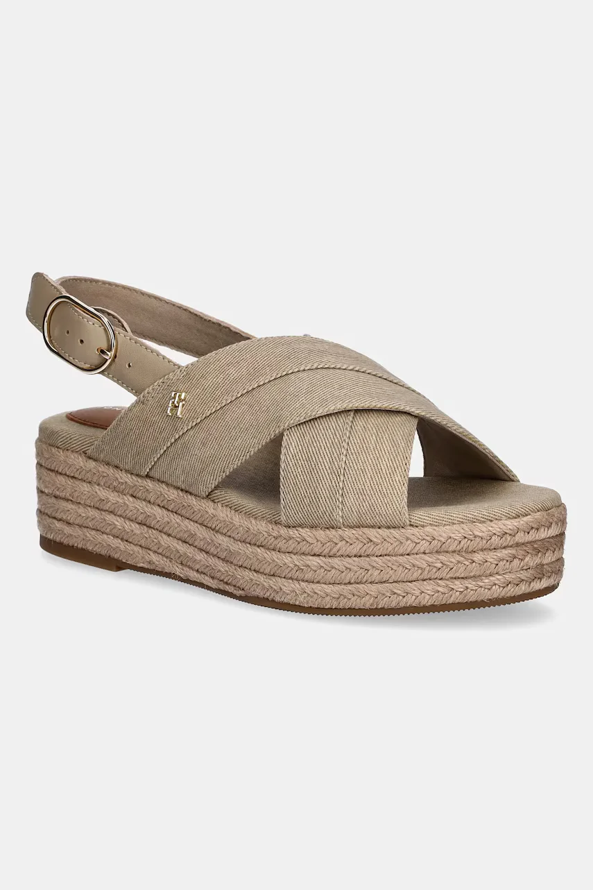 Tommy Hilfiger Сандали DENIM ESPADRILLE PLATFORM SANDAL