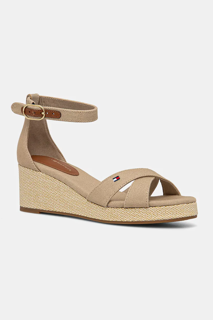 Tommy Hilfiger Сандали FLAG CRISS-CROS MID WEDGE ESPAD