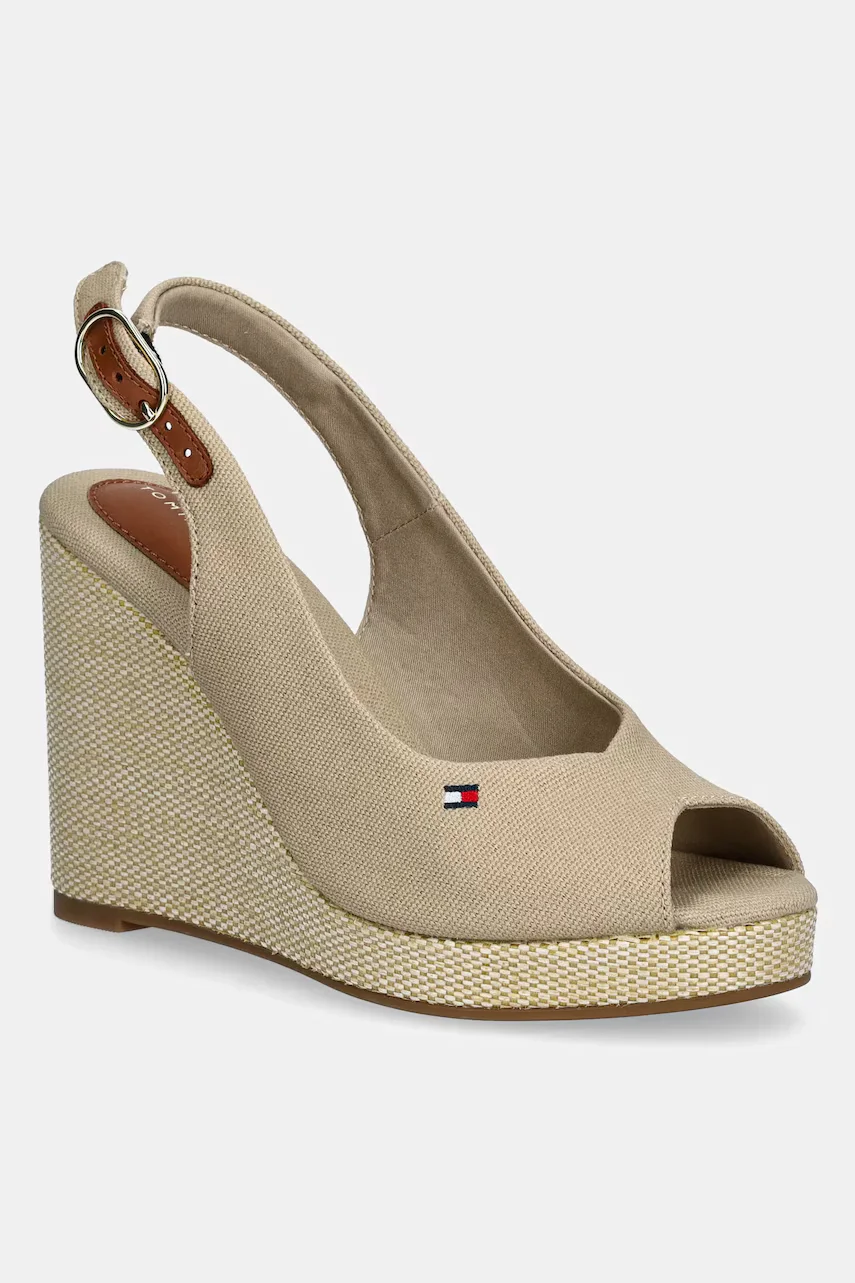 Tommy Hilfiger Сандали FLAG HIGH WEDGE ESPAD SLINGBACK
