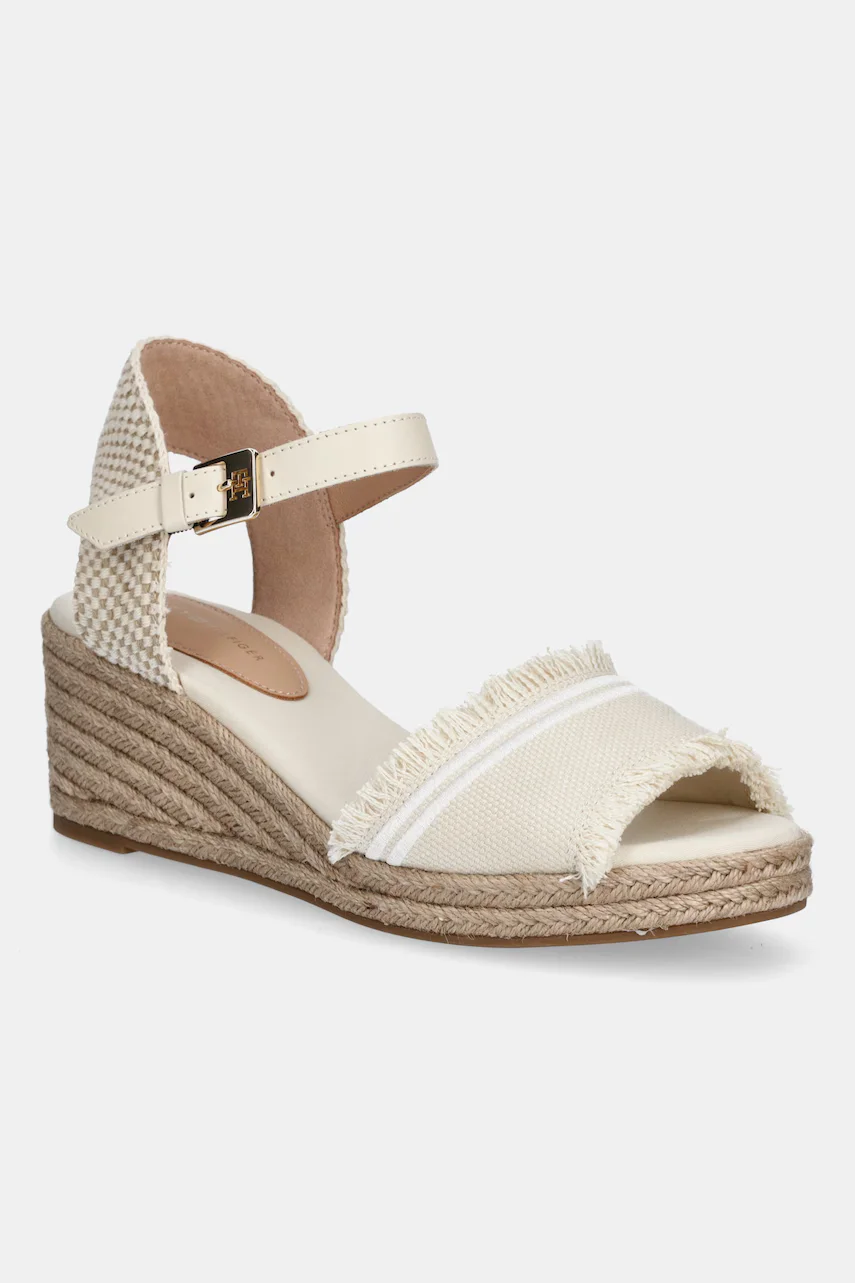 Tommy Hilfiger Сандали FRINGE CANVAS MEDIUM WEDGE
