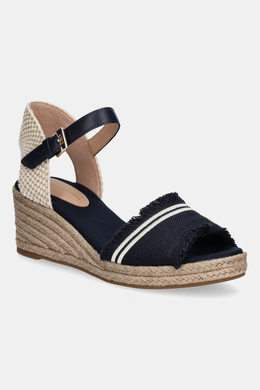 Tommy Hilfiger Сандали FRINGE CANVAS MEDIUM WEDGE