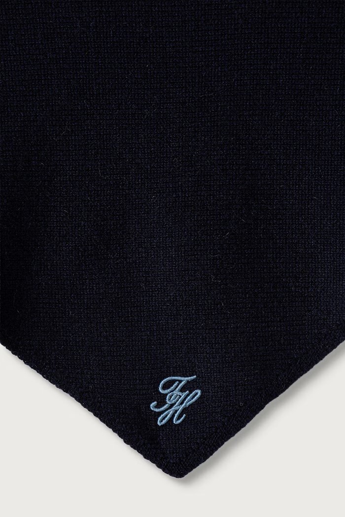 Tommy Hilfiger шалче дамско с кашмир тъмносиньо AW0AW19573