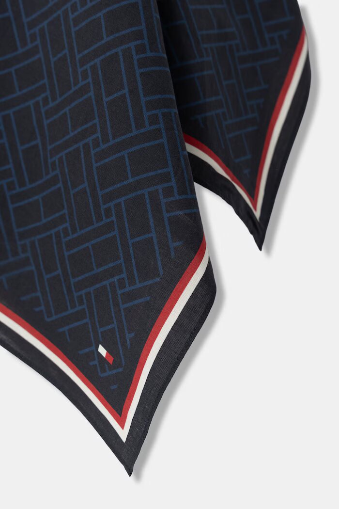 Tommy Hilfiger шалче мъжко от памук тъмносиньо AM0AM14480