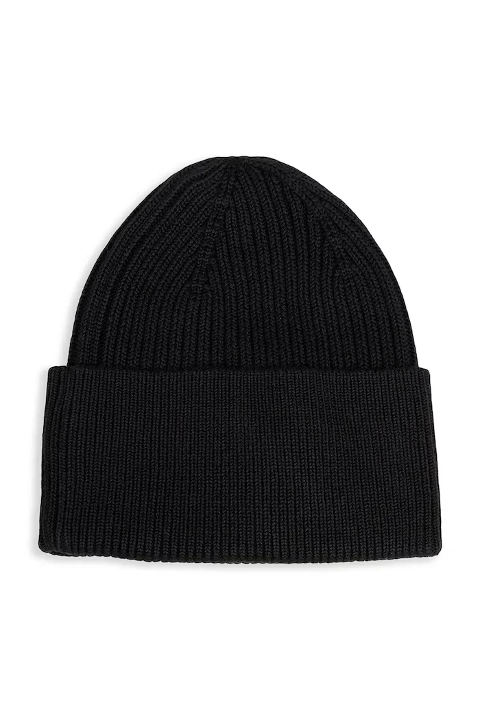 Tommy Hilfiger шапка beanie за деца от памук черна KA0KA00119