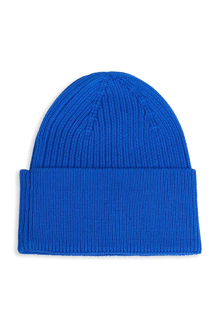 Tommy Hilfiger шапка beanie за деца от памук синя KA0KA00119