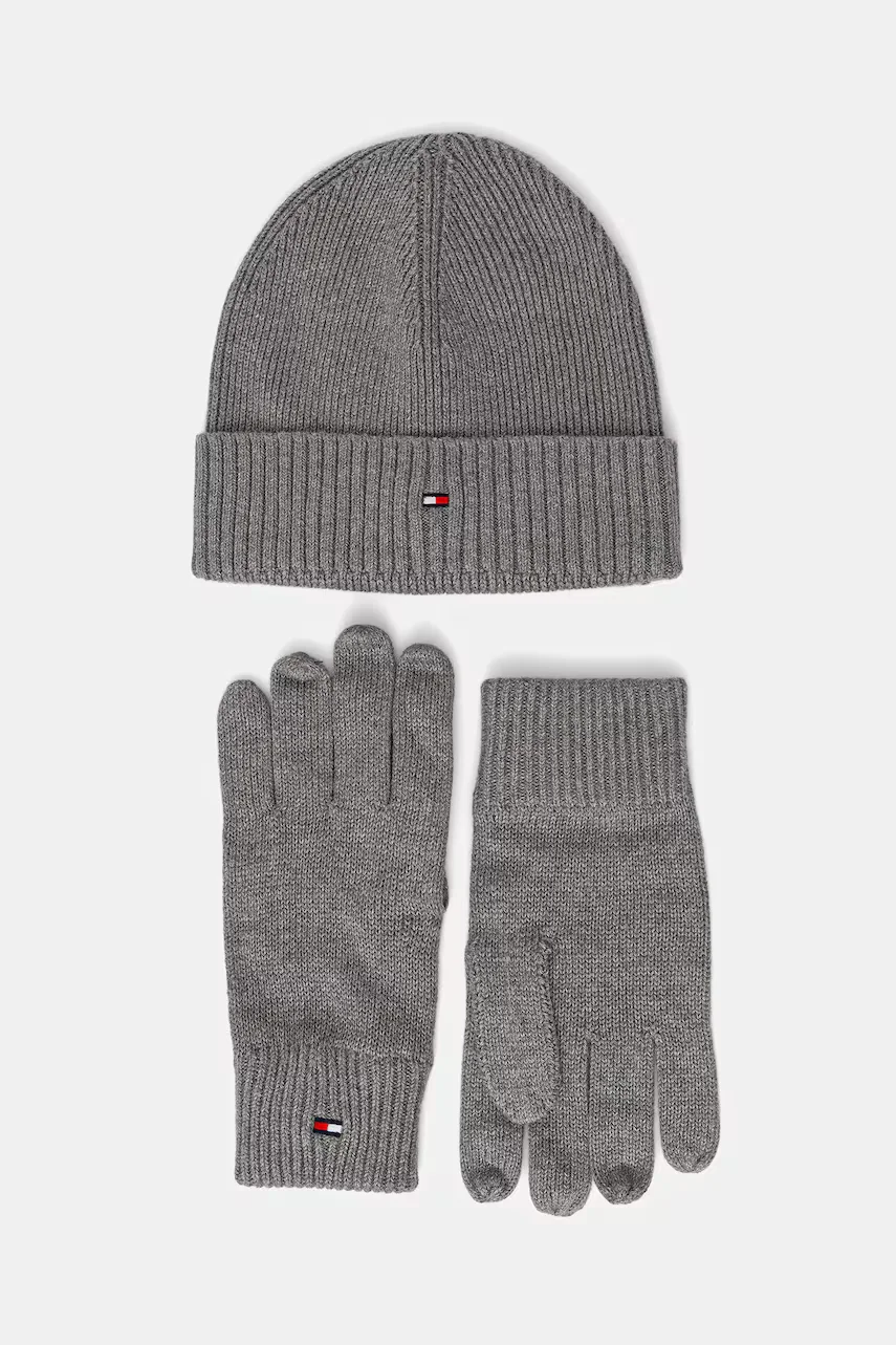 Tommy Hilfiger Шапка и ръкавици с кашмир (2 броя)