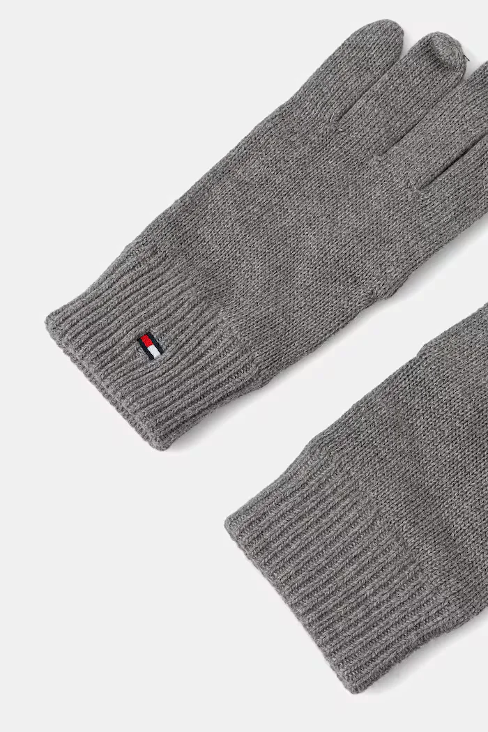 Tommy Hilfiger Шапка и ръкавици с кашмир (2 броя) в сиво AM0AM13806