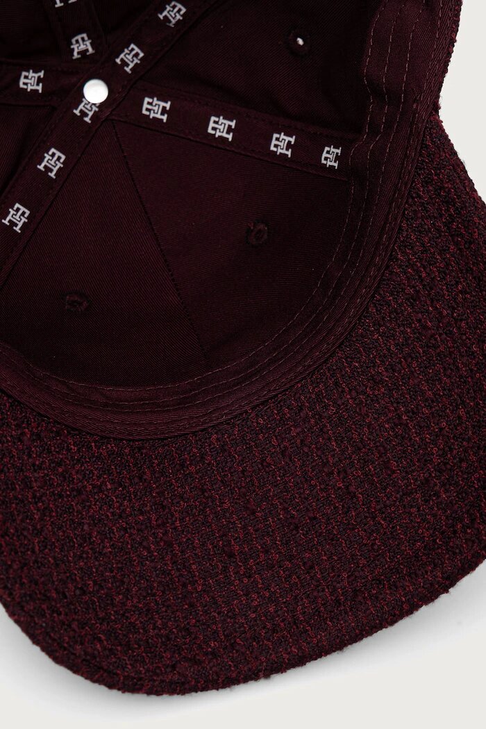 Tommy Hilfiger шапка с козирка дамска бордо AW0AW19096