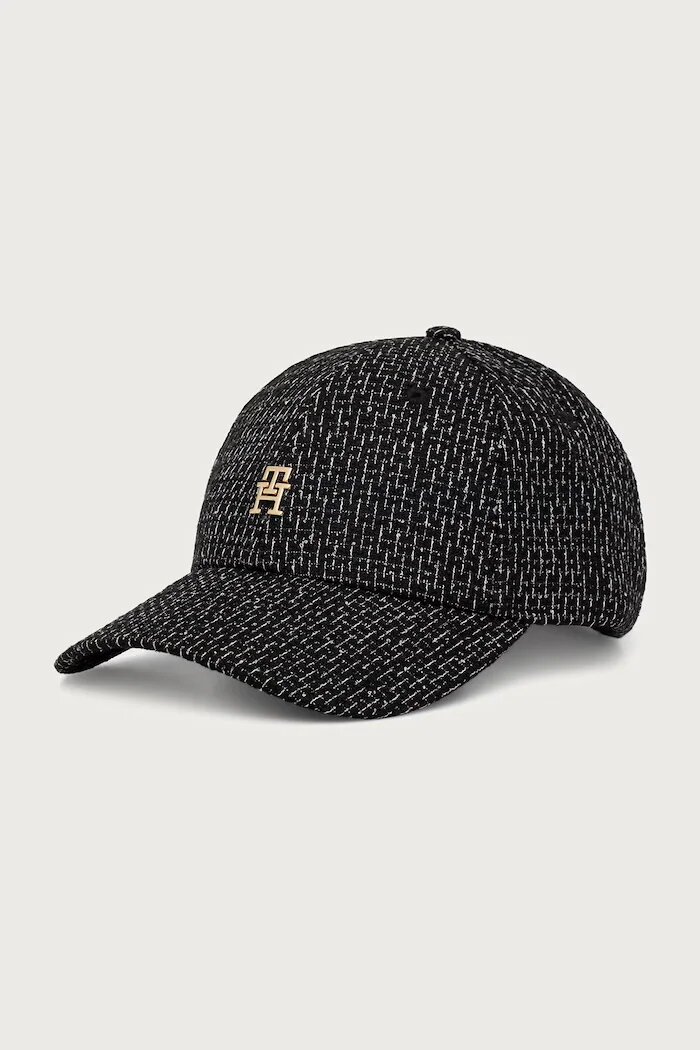 Tommy Hilfiger шапка с козирка дамска черна AW0AW19096