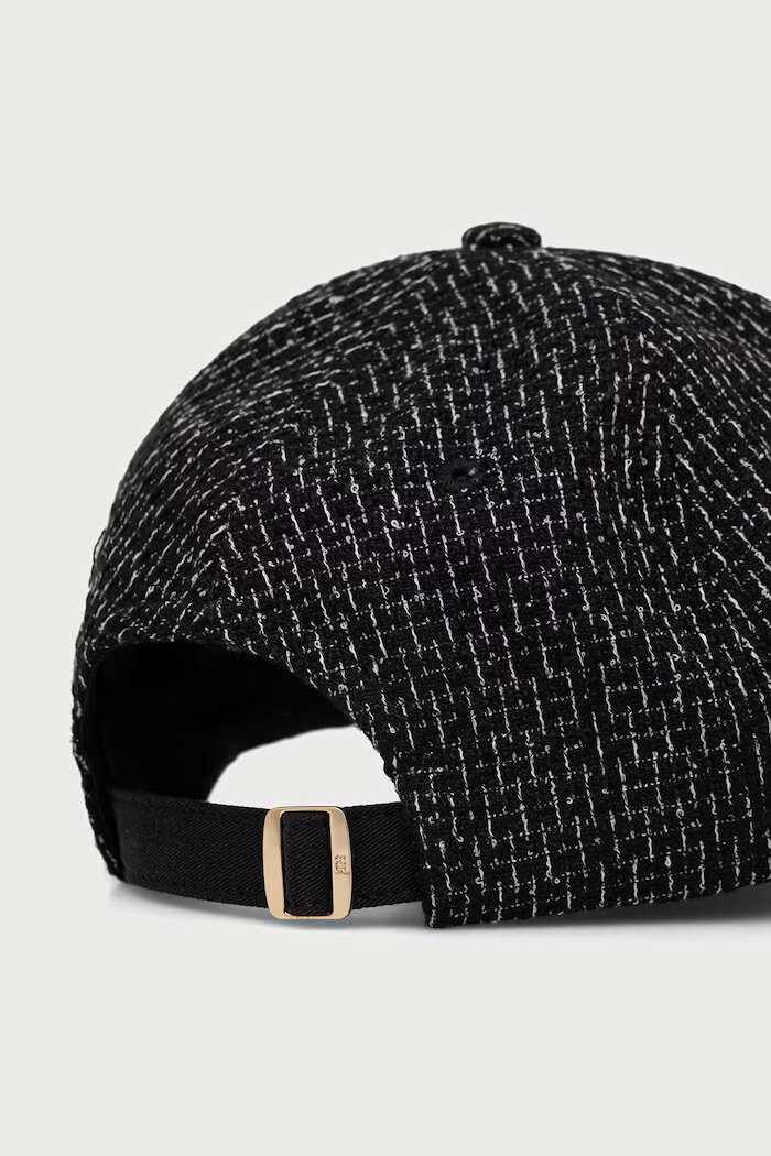 Tommy Hilfiger шапка с козирка дамска черна AW0AW19096