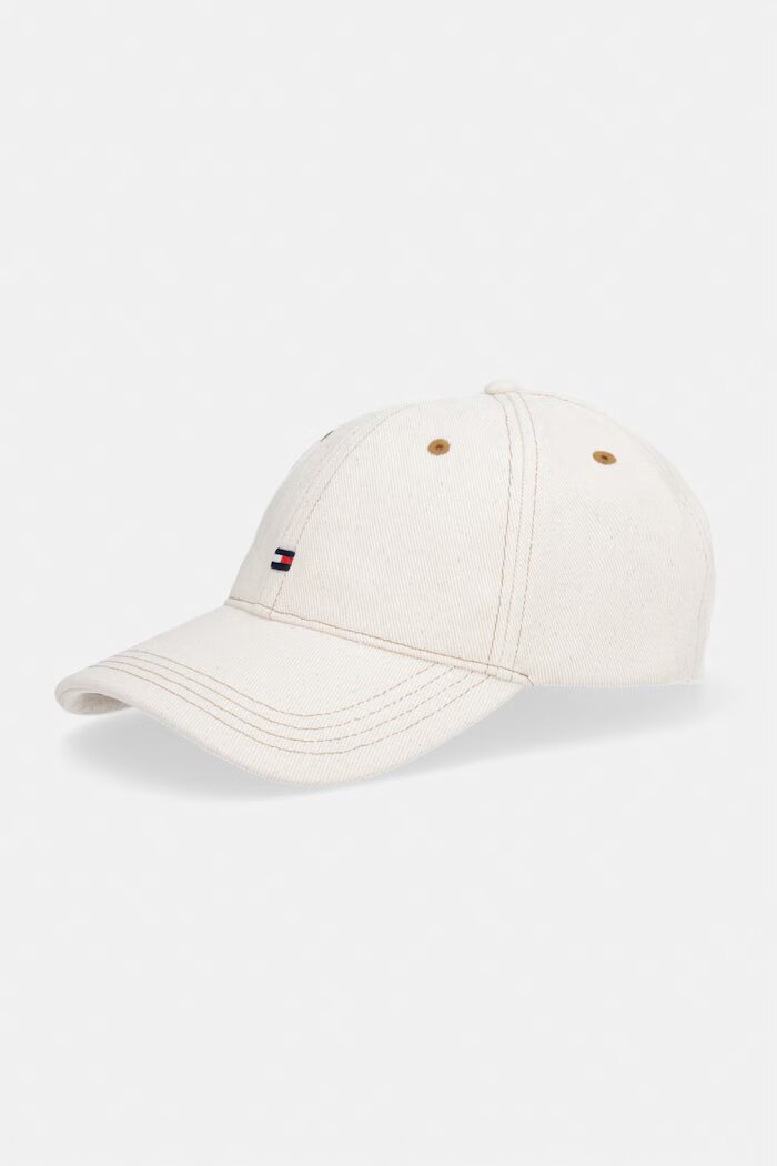 Tommy Hilfiger шапка с козирка мъжка от памук бежова AM0AM14102
