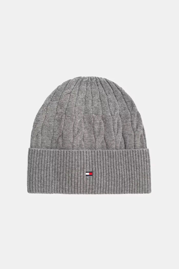 Tommy Hilfiger Шапка с вълна в сиво AM0AM13588