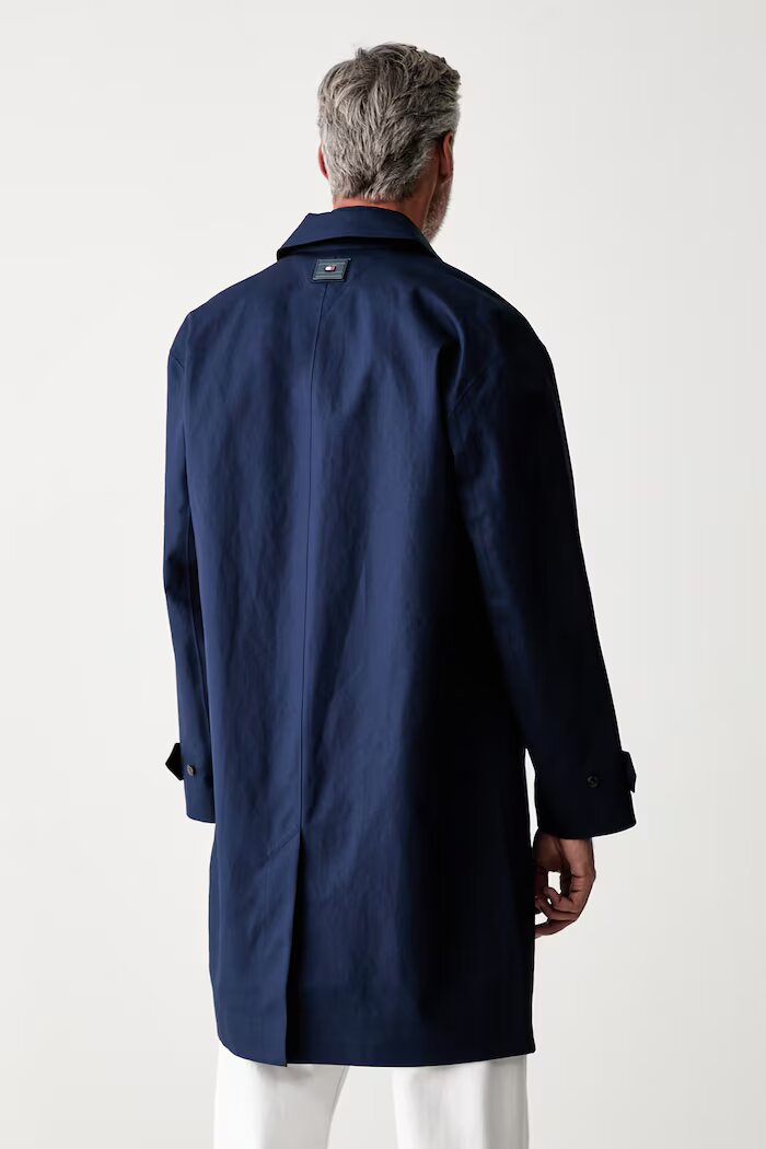 Tommy Hilfiger шлифер мъжки от памук тъмносин MW0MW43527