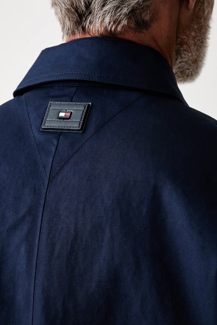 Tommy Hilfiger шлифер мъжки от памук тъмносин MW0MW43527