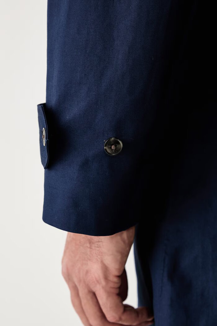 Tommy Hilfiger шлифер мъжки от памук тъмносин MW0MW43527
