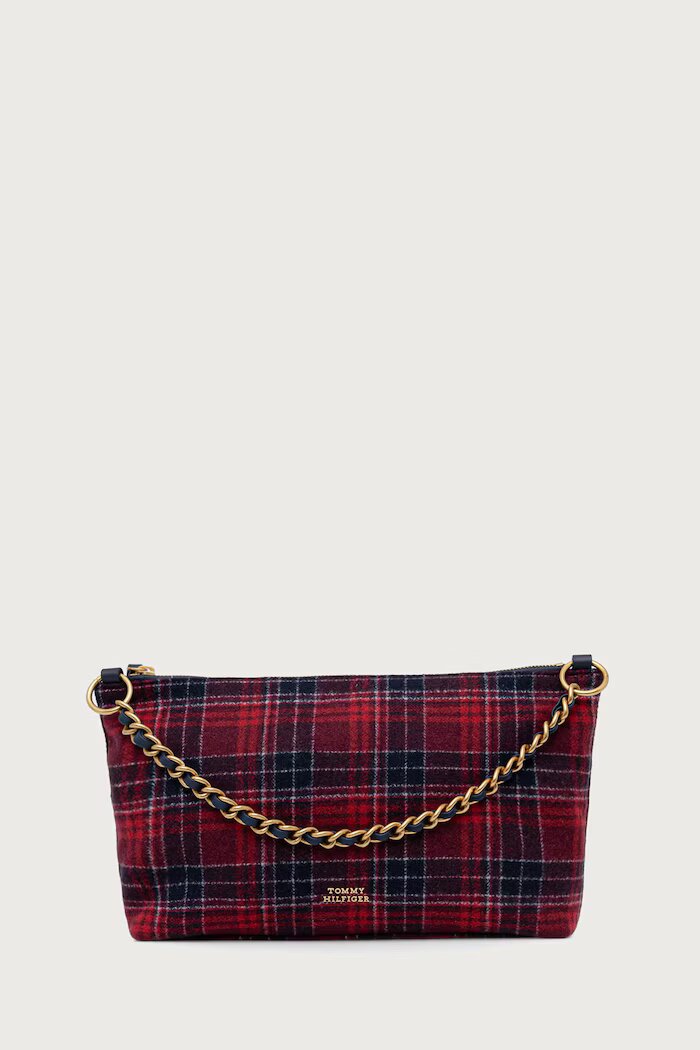 Tommy Hilfiger шопинг чанта дамска от вълнена материя тъмносиня AW0AW19513