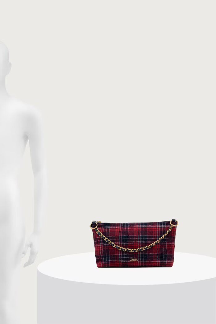Tommy Hilfiger шопинг чанта дамска от вълнена материя тъмносиня AW0AW19513