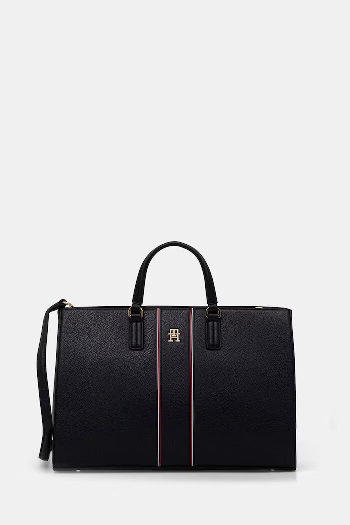Tommy Hilfiger шопинг чанта дамска тъмносиня AW0AW18644