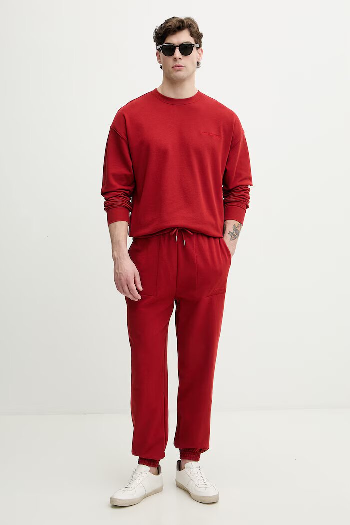 Tommy Hilfiger спортен панталон мъжки червен с висока талия UM0UM03911