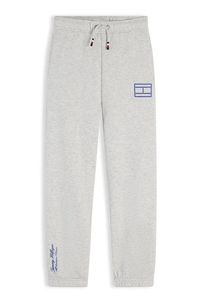 Tommy Hilfiger спортен панталон за деца от памук сив KB0KB10498