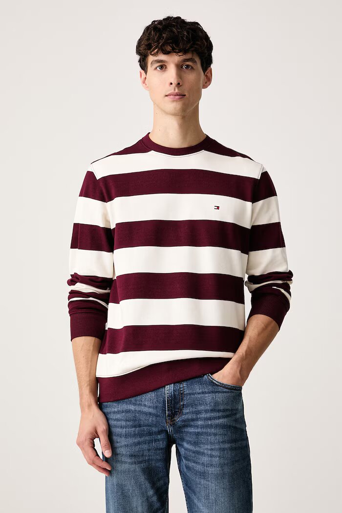 Tommy Hilfiger суичър мъжки от памук бордо MW0MW37237