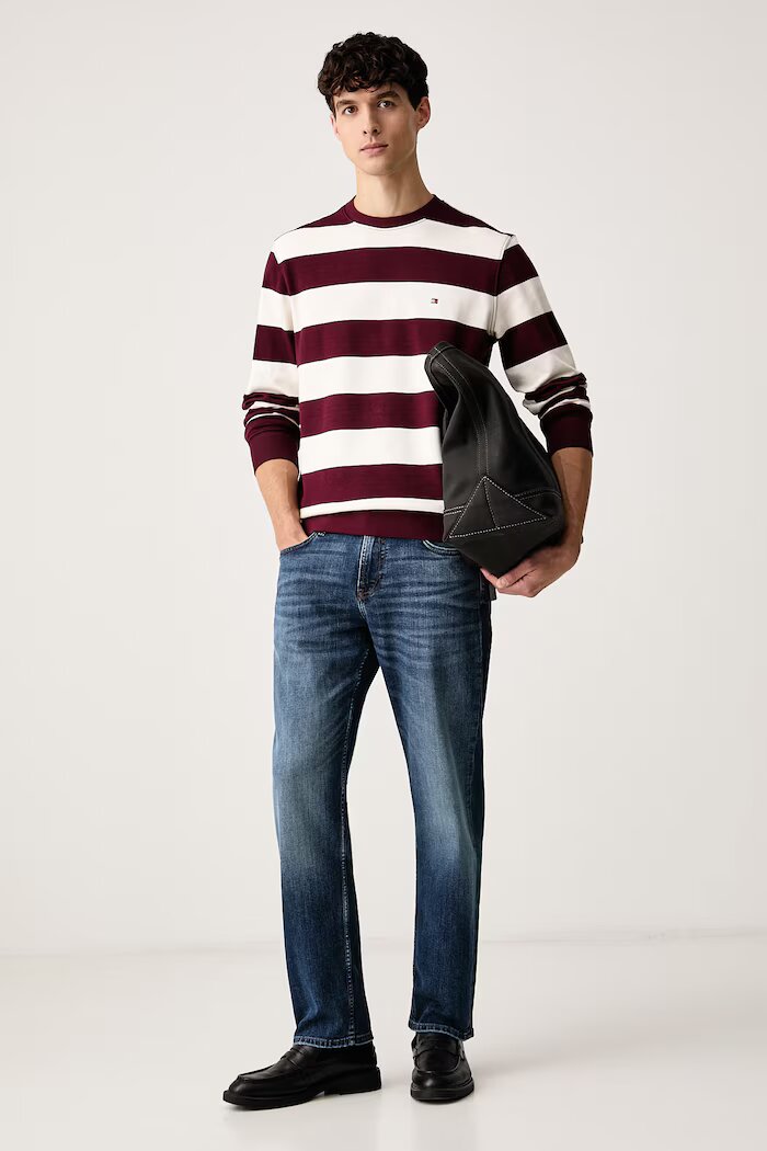Tommy Hilfiger суичър мъжки от памук бордо MW0MW37237
