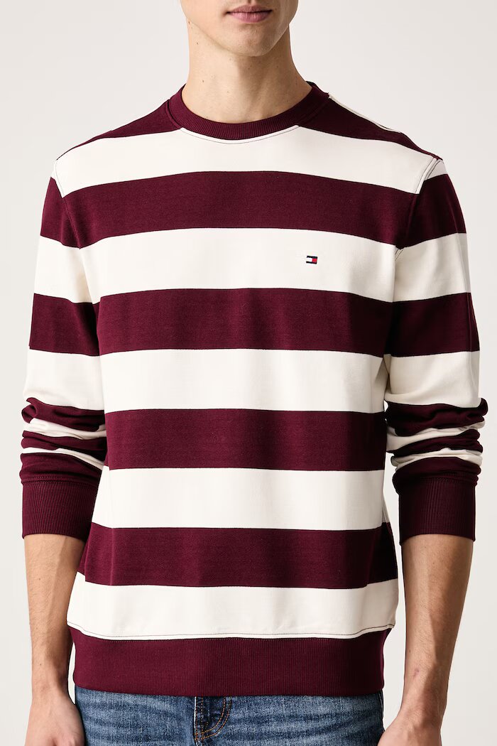Tommy Hilfiger суичър мъжки от памук бордо MW0MW37237