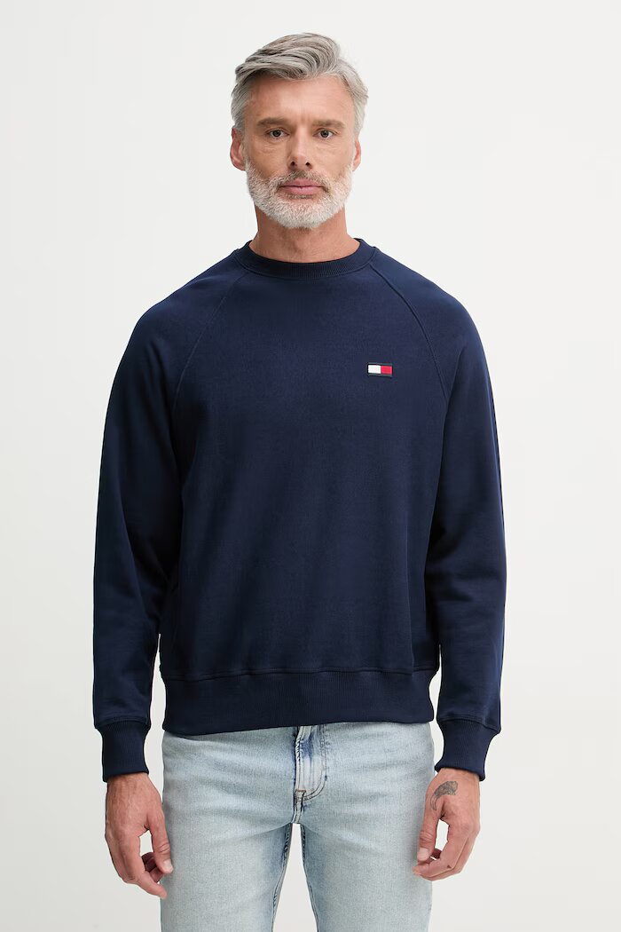Tommy Hilfiger суичър мъжки от памук тъмносин MW0MW42471