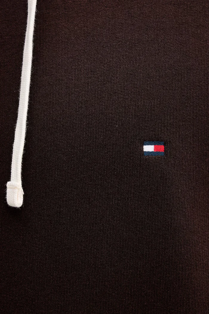 Tommy Hilfiger Суичър мъжки в бежово с качулка с изчистен дизайн MW0MW39997