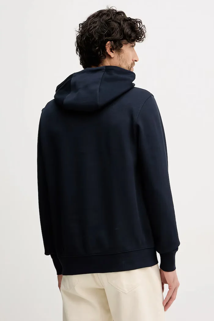 Tommy Hilfiger Суичър мъжки в тъмносиньо с качулка с апликация MW0MW42528