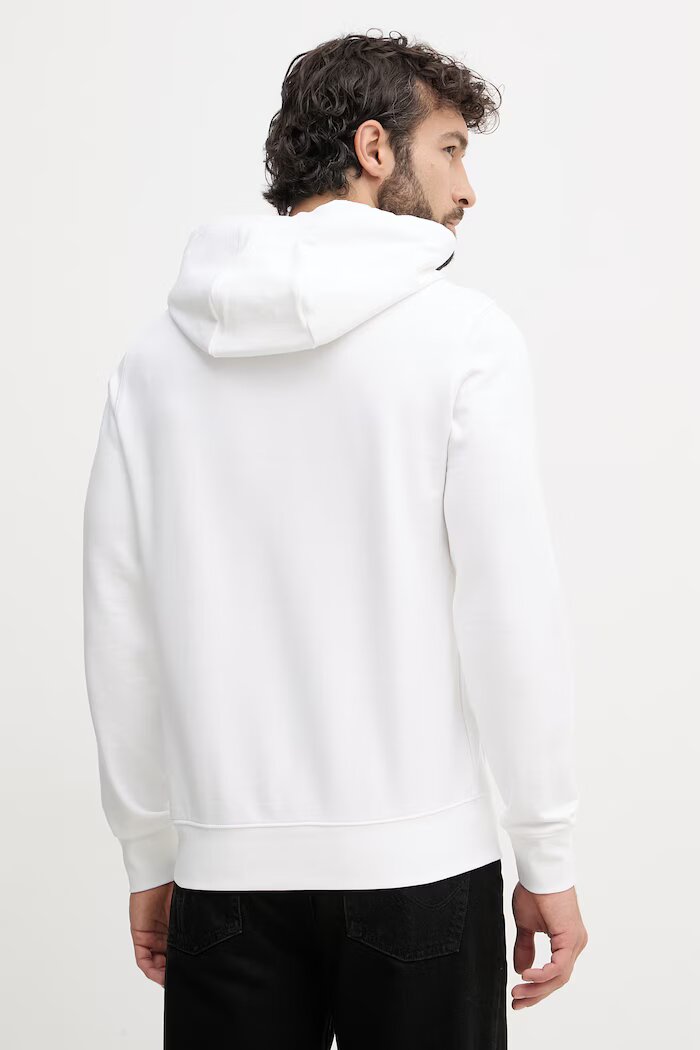 Tommy Hilfiger суичър с качулка мъжки от памук бял MW0MW42464