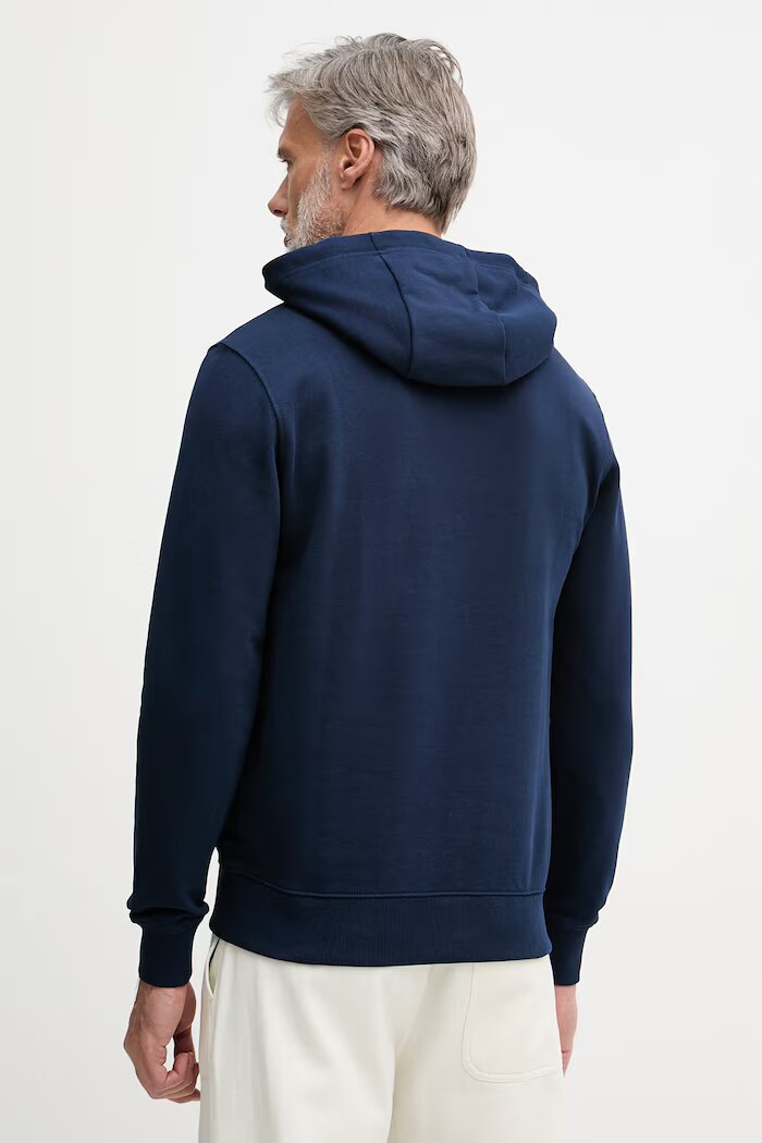 Tommy Hilfiger суичър с качулка мъжки от памук тъмносин MW0MW37235