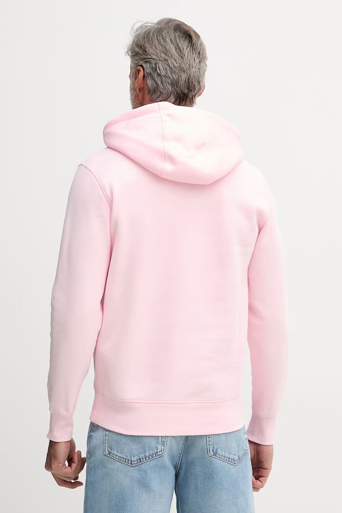 Tommy Hilfiger суичър с качулка мъжки с памук розов MW0MW11599