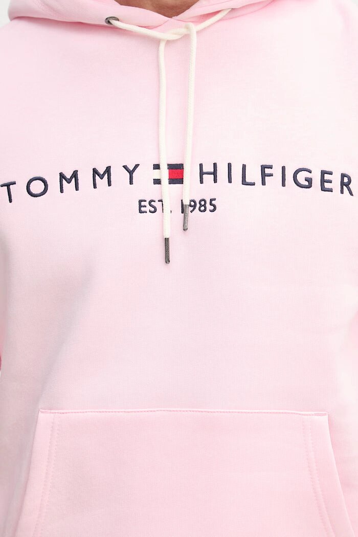 Tommy Hilfiger суичър с качулка мъжки с памук розов MW0MW11599