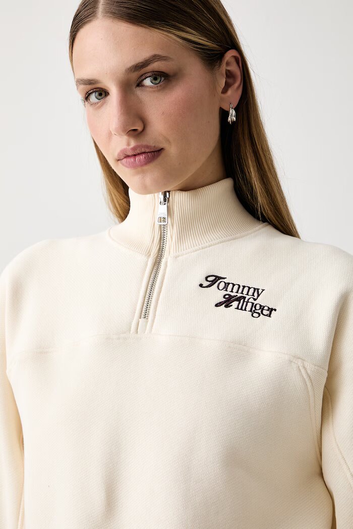 Tommy Hilfiger суичър с памук бежов WW0WW51878