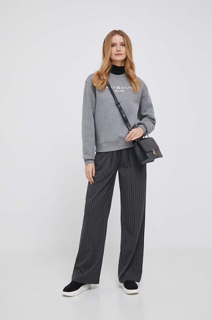 Tommy Hilfiger Суичър в сиво с принт WW0WW39791