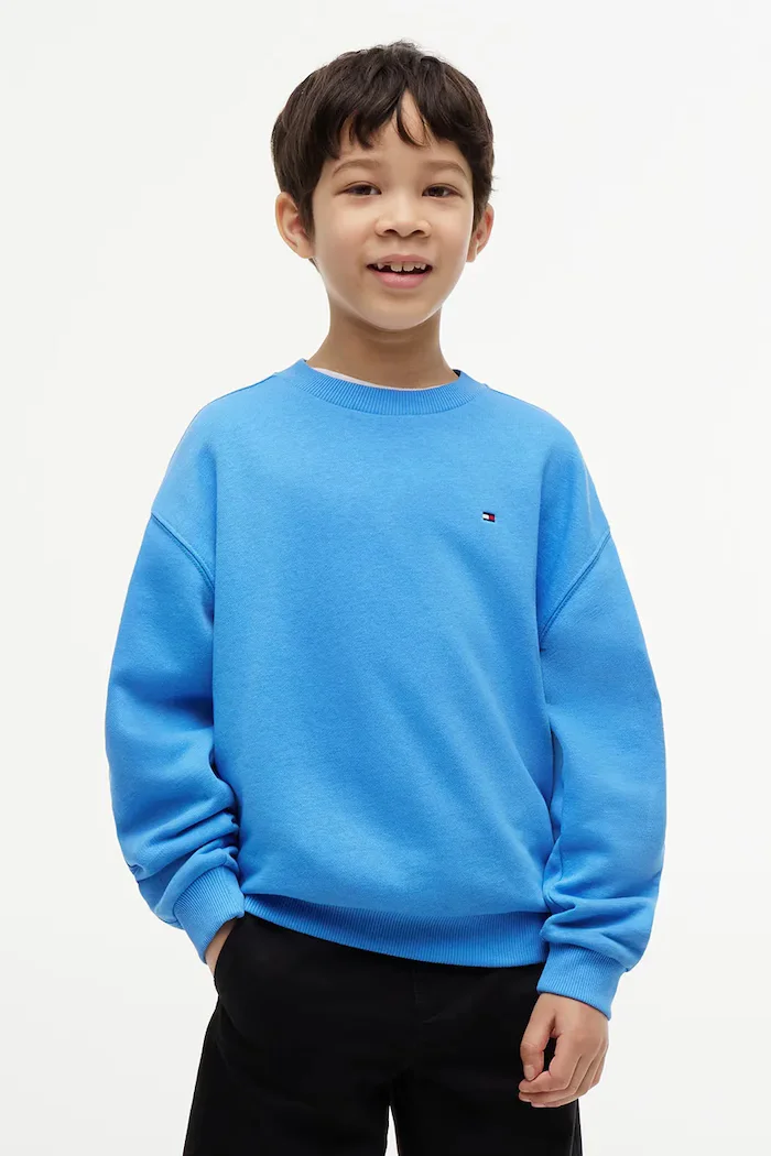 Tommy Hilfiger суичър за деца от памук син KB0KB10509