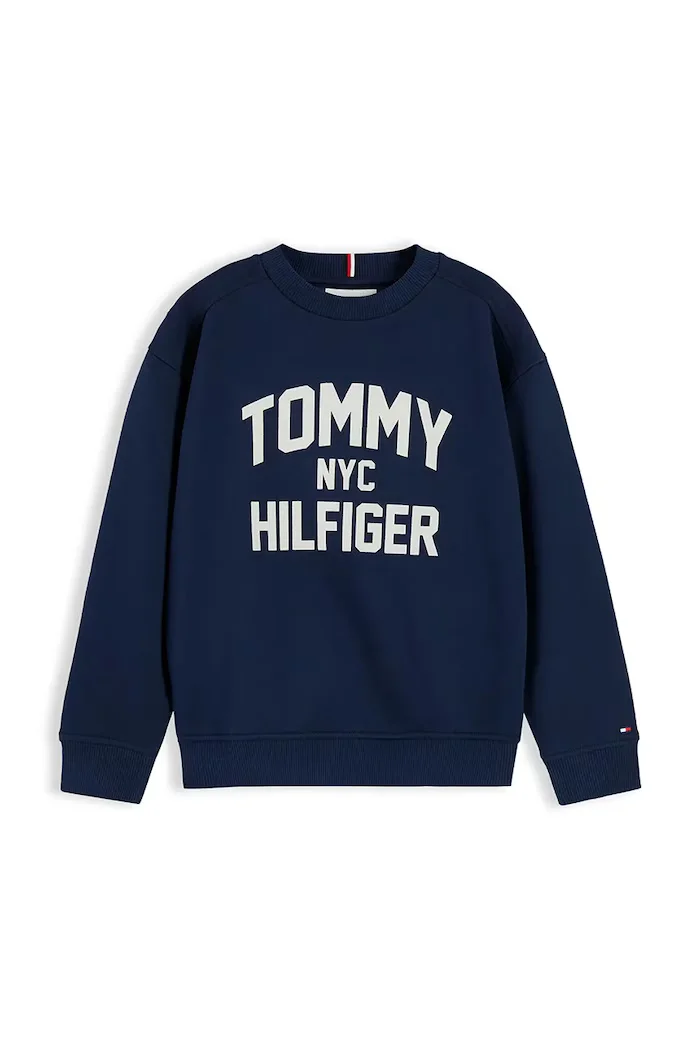 Tommy Hilfiger суичър за деца от памук тъмносин KB0KB10631