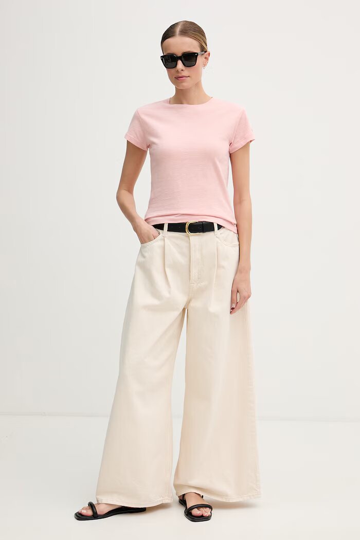 Tommy Hilfiger тениска basic дамска от памук розова WW0WW48702