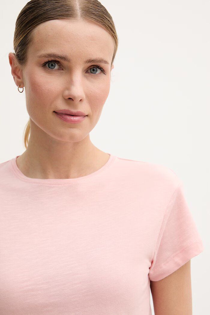 Tommy Hilfiger тениска basic дамска от памук розова WW0WW48702