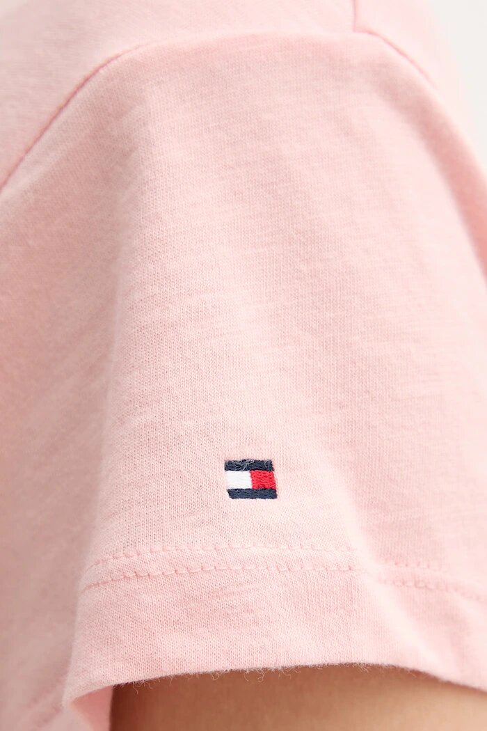 Tommy Hilfiger тениска basic дамска от памук розова WW0WW48702