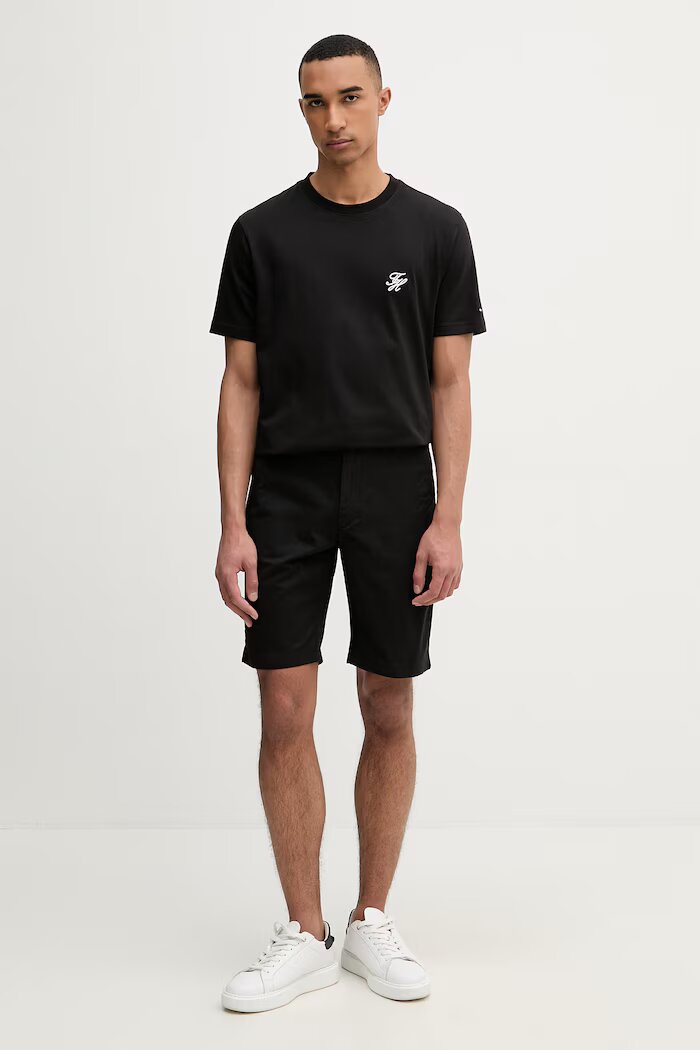 Tommy Hilfiger тениска basic мъжка от памук SUMMER черна MW0MW43066