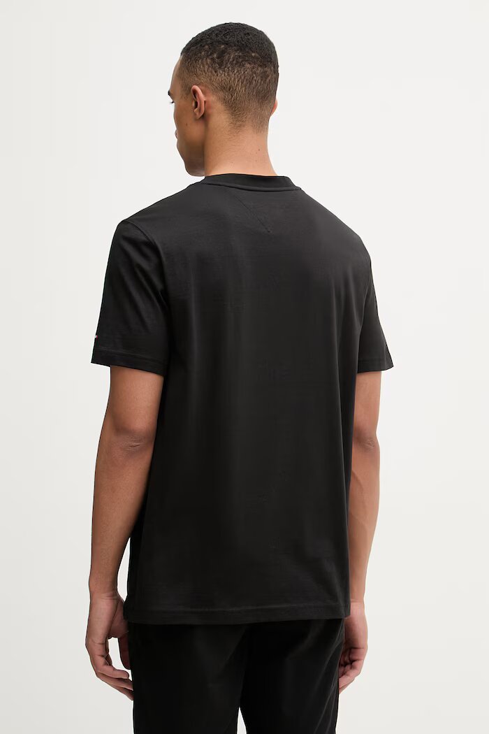 Tommy Hilfiger тениска basic мъжка от памук SUMMER черна MW0MW43066