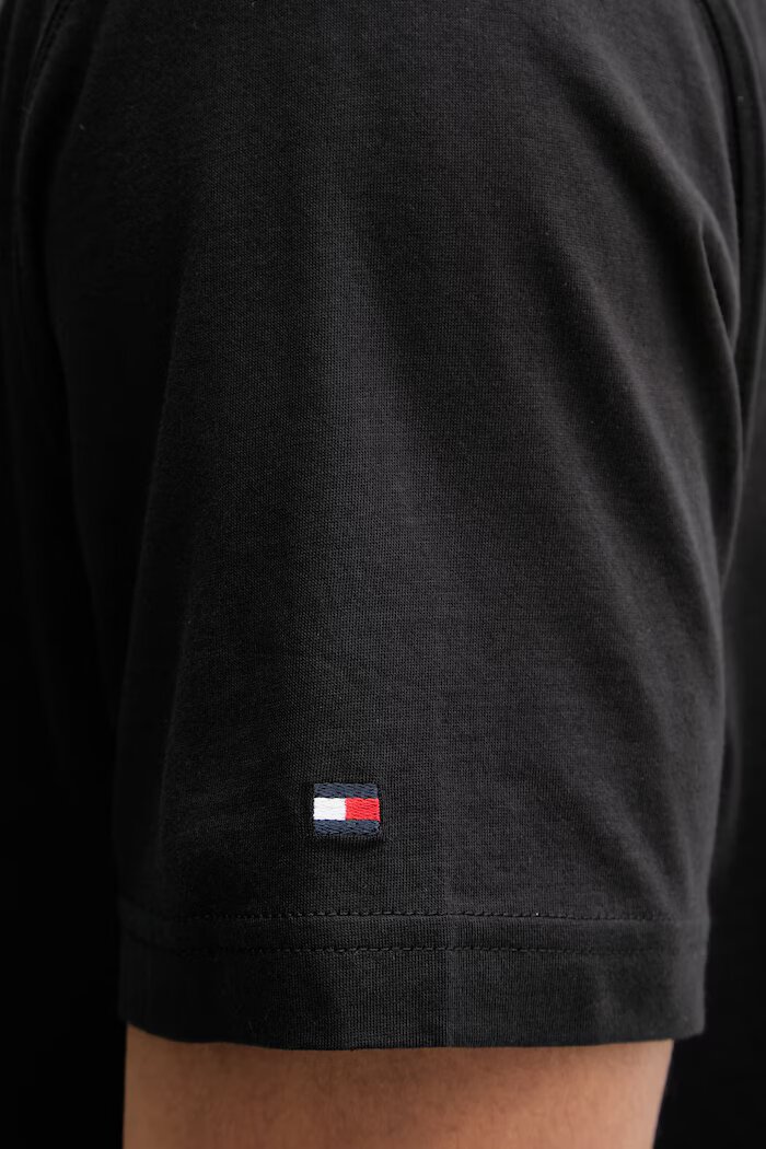 Tommy Hilfiger тениска basic мъжка от памук SUMMER черна MW0MW43066