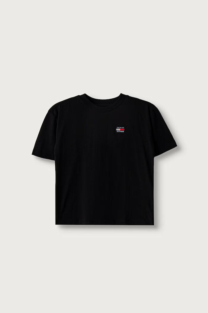 Tommy Hilfiger тениска basic за деца от памук черна KS0KS00756